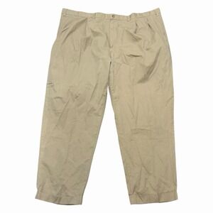 VTG Polo Ralph Lauren Big Hammond Pants Pleated Cuffed Khaki Men's Size 52B-32